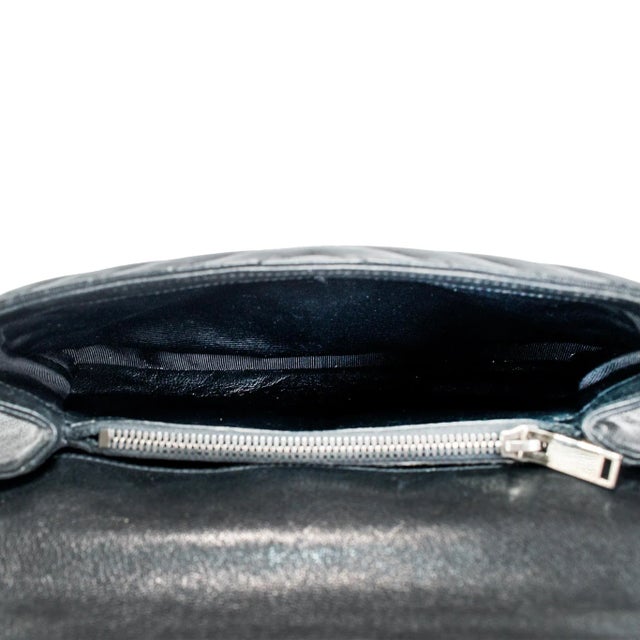 Black Saint Laurent College Medium Black Quilted Leather Top Handle Crossbody Bag For Sale - Image 8 of 11