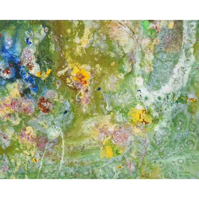 Green "Meadow" - Textured Expressionist Composition in Acrylic on Canvas by Charles David Francis For Sale - Image 8 of 10