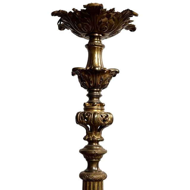 French Baroque Style Bronze Mazarin Six-Light Chandelier For Sale - Image 9 of 9