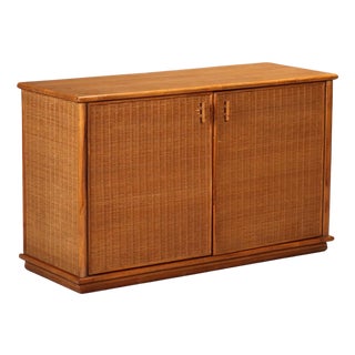 Sideboard in Wicker, 1980s For Sale