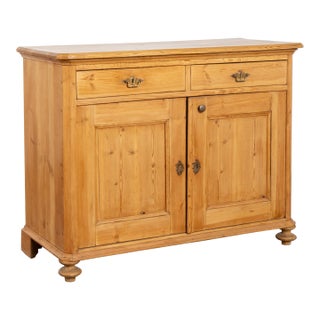 19th Century Danish Pine Sideboard Cabinet For Sale