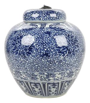 Blue and White Ceramic Pot
