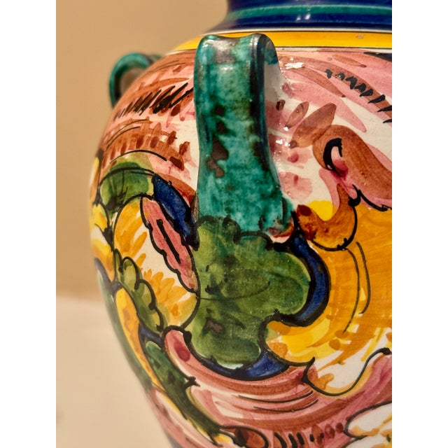 Italian Ceramicist Nereo Boaretto (1914–1977) Hand Painted Vase For Sale - Image 15 of 16