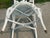 Late 19th Century Victorian White Wicker Rattan Desk Side Vanity High Back Portrait Chair For Sale - Image 10 of 12