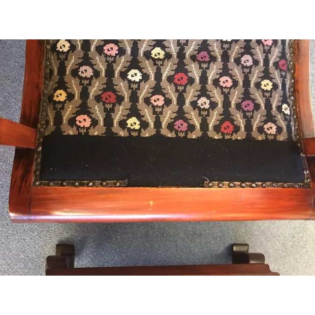 1940s Vintage Mahogany Plantation Chair and Footstool For Sale - Image 4 of 13