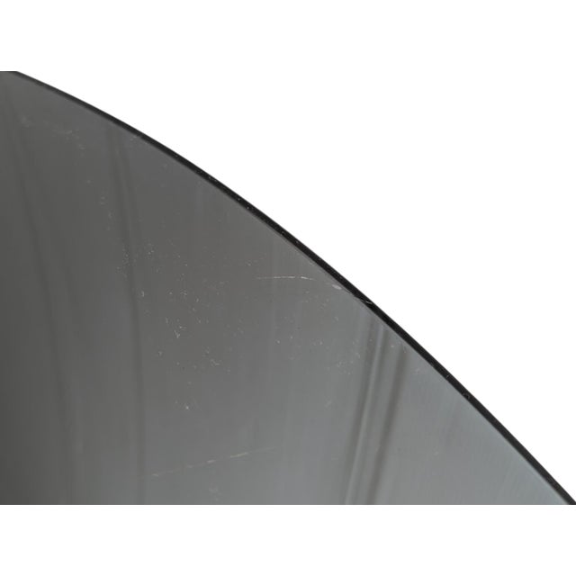 Round Smoked Glass Table with Three-Cylinder Chromed Steel Base, 1970s For Sale - Image 4 of 7