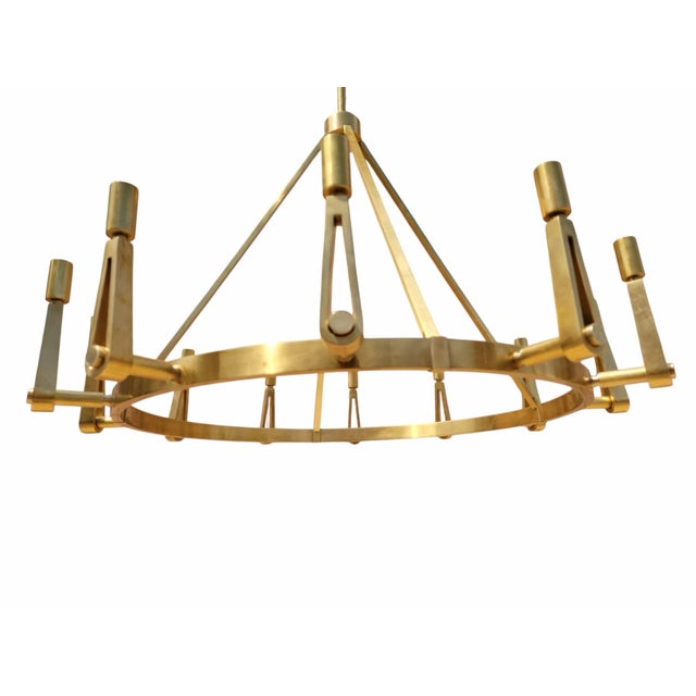 Brass Alpha Chandelier by Thomas O'Brien for Visual Comfort & Co. For Sale - Image 8 of 10