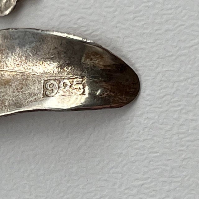 Silver Signed Letti Rapp Swedish Modernist Sterling Silver Fox Brooch Pendant Original Box Ephemera For Sale - Image 8 of 11