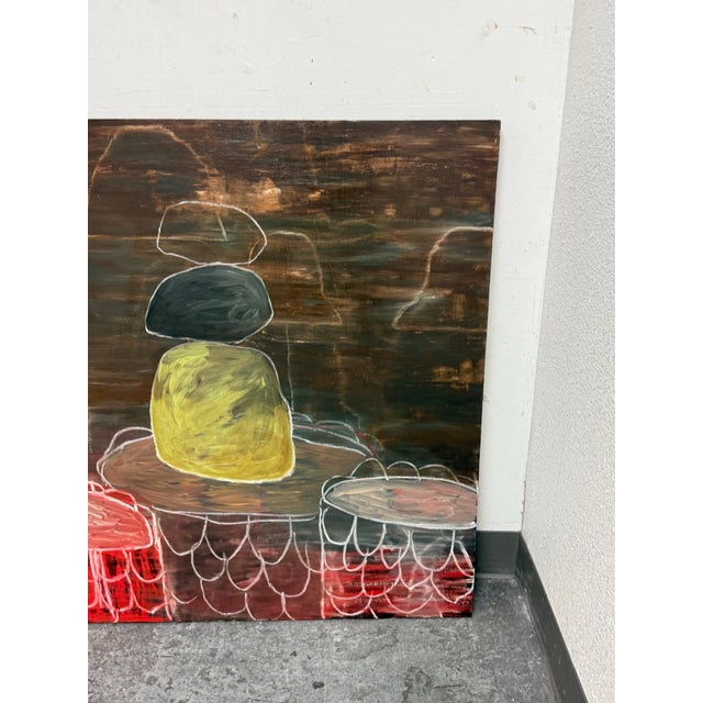 Circa 1998 Andrea Vonoit “Cap Dance” Original Oil Painting. For Sale - Image 9 of 12