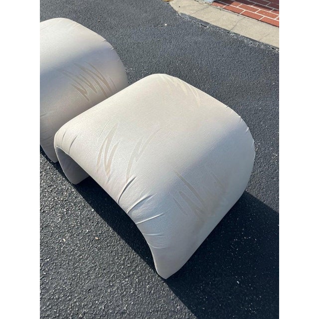 Pair of Post Modern Waterfall Ottomans For Sale - Image 16 of 18