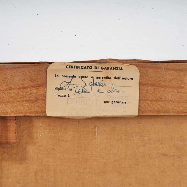 A. Sgherri, Landscape with Rural Houses, 1970s, Wood For Sale - Image 6 of 7