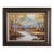 Late 20th-Century Idealization Landscape Autumn Birch River & Mountain Oil Painting – Signed Ayj For Sale