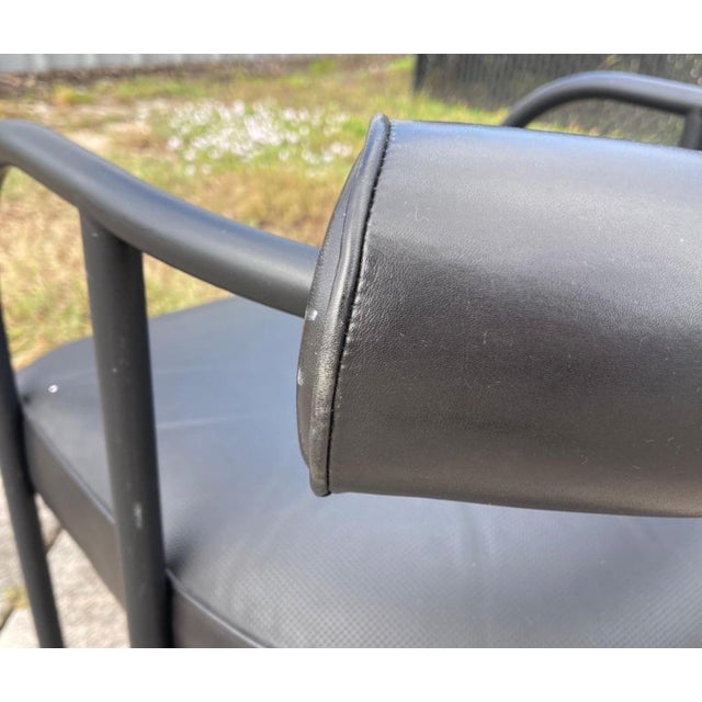 Late 20th Century Ralph Lauren "City Modern Armchair" Bauhaus Style Tubular Leather Chair For Sale - Image 5 of 10