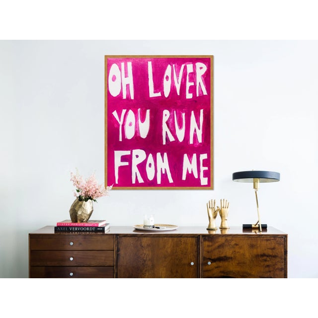 Contemporary Oh Lover You Run From Me by Virginia Chamlee in Gold Frame, Medium Art Print For Sale - Image 3 of 4