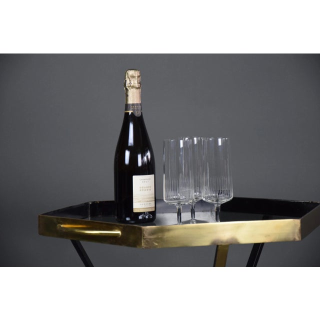 Italian Bar Trolley in Brass and Glass, 1960 For Sale - Image 9 of 10