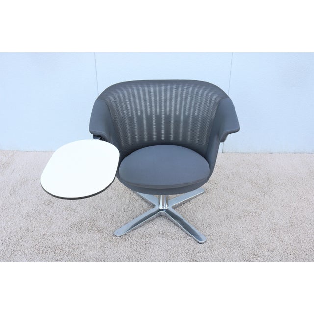 Steelcase Modern Steelcase I2i Collaborative Ergonomic Dual Swivel Graphite Lounge Chair For Sale - Image 4 of 13