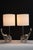 A pair of Robert Kuo influence lamps. Unique sculptural pieces. Made from hand fired. cast nickel. Each piece has it's own...
