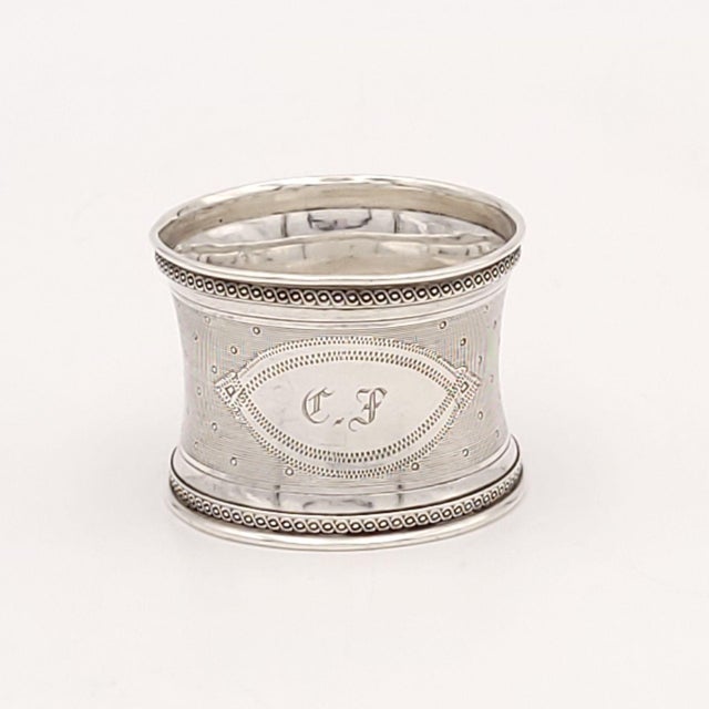 Silver Assembled Set of Six Silver Napkin Rings, France, 19th Century For Sale - Image 8 of 12