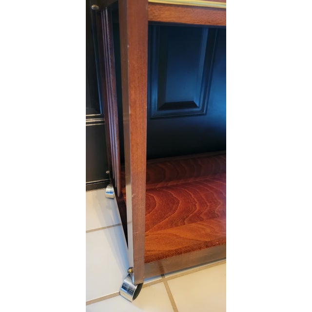 Mid-Century Modern Brass and Mahogany Bar Cart For Sale - Image 17 of 17