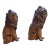 Mid 20th Century Ceramic Lion Sculpture a Pair Life Size For Sale
