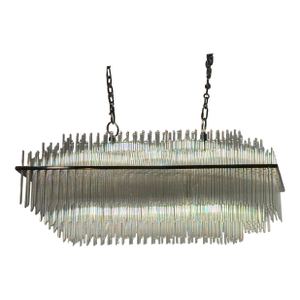 William Sonoma Metropolitan Linear Glass Rod Chandelier