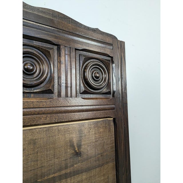 Brutalist Headboard in the style of Dudouyt, 1950s For Sale - Image 4 of 5