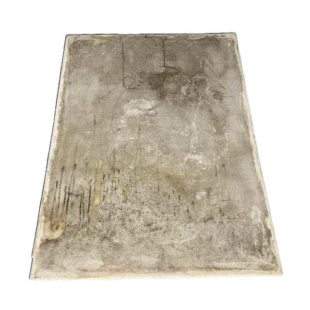 Stone Vintage Monumental Carved Stone Inscription Wall Panel With Greek Key Border For Sale - Image 7 of 8