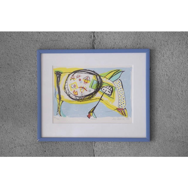 White Maskot, Color Lithograph by Lis Zwick, 1996 For Sale - Image 8 of 8