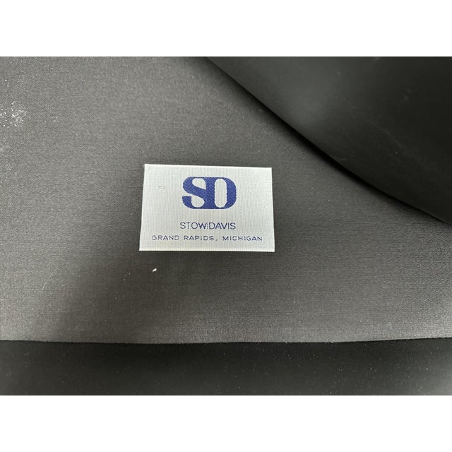 Vintage Black Leather Executive Lounge Chair by Stow & Davis For Sale - Image 12 of 12