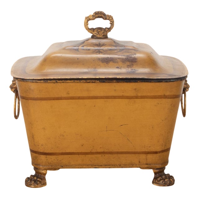 Regency Decorated Coal Bin, 1820 For Sale