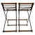 Wood Signed Cleo Baldon Terra Wrought Iron Bar Counter X Stools Mid Century Modern For Sale - Image 7 of 17