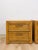 This charming pair of vintage Lea faux bamboo nightstands are a warm and stylish coastal and Hollywood Regency bedroom...