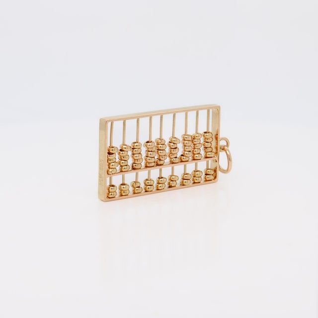 Vintage 14k Gold Abacus Charm or Pendant For Sale In Philadelphia - Image 6 of 18