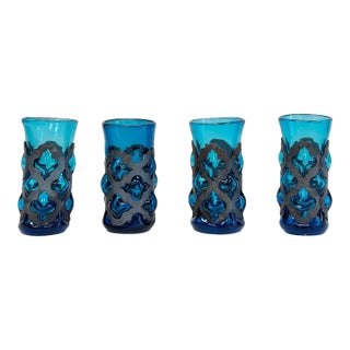Vintage MCM Felipe Derflingher Brutalist Tasting Glasses, Set of 4 For Sale