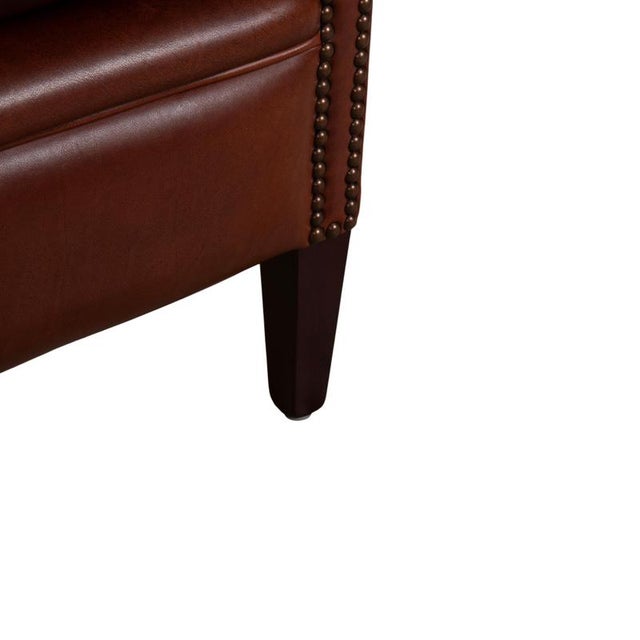 Vintage Chesterfield Cognac Leather Armchair For Sale - Image 4 of 14