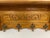 Vintage French Tiger Oak 27" Wall Shelf Coat and Hat Rack For Sale - Image 6 of 17
