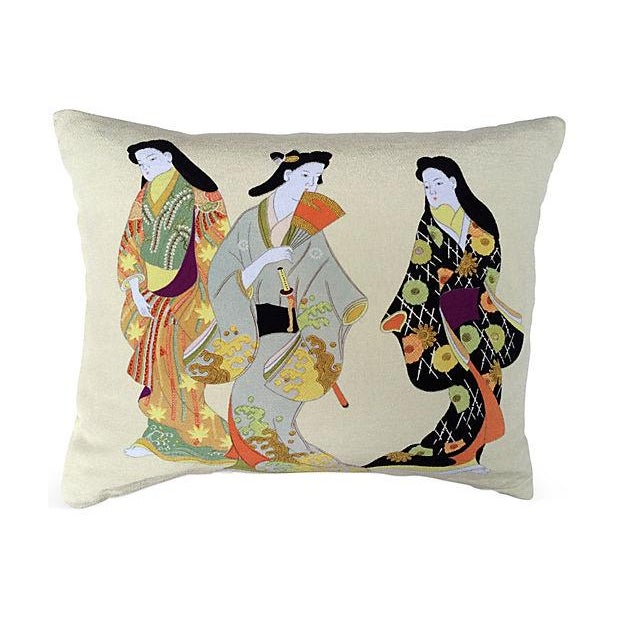 Silk Japanese Geisha Pillow Chairish