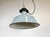 Paint Industrial Grey Enamel Factory Lamp with Cast Iron Top, 1960s For Sale - Image 7 of 14