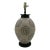 Late 20th Century Black & Ivory Geometric Chulucanas Pottery Lamp – Handcrafted Peruvian Art Spiral Table Lamp For Sale