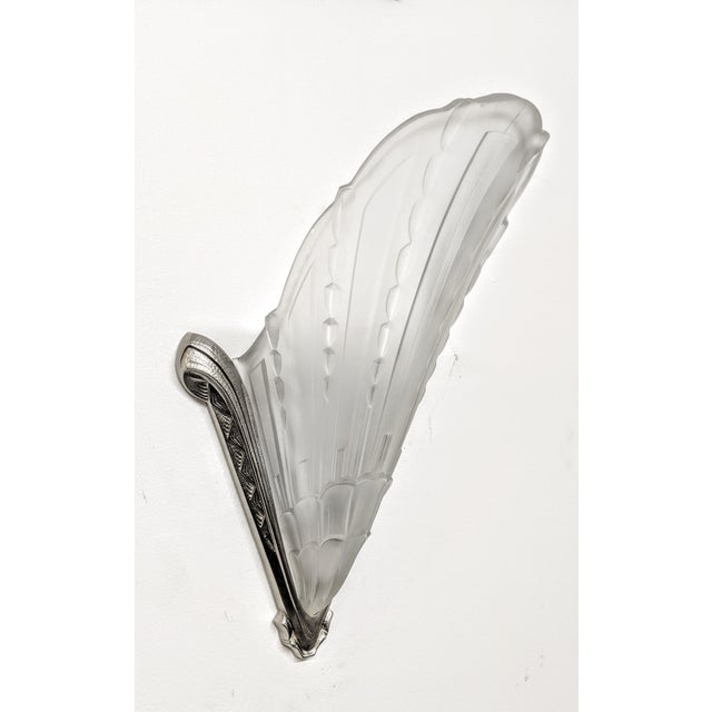 Mid 20th Century French Art Deco Wall Sconces by E.J.G. - a Pair For Sale - Image 5 of 7
