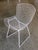 White Wire Side Chair Atributed to Harry Bertoia for Knoll, Pair Circa 1952 For Sale - Image 4 of 9