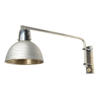 Bauhaus Mercury Glass Mounted Wall Lamp, 1930s For Sale