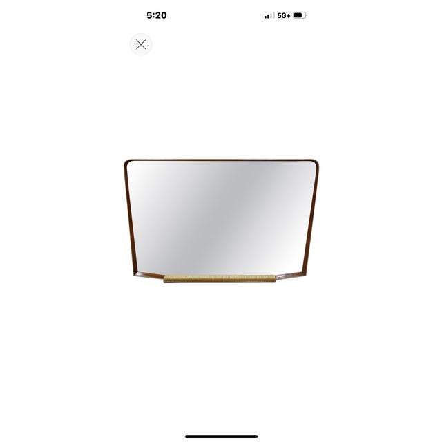 1940s Italian Art Deco Horizontal Mirror For Sale - Image 11 of 11