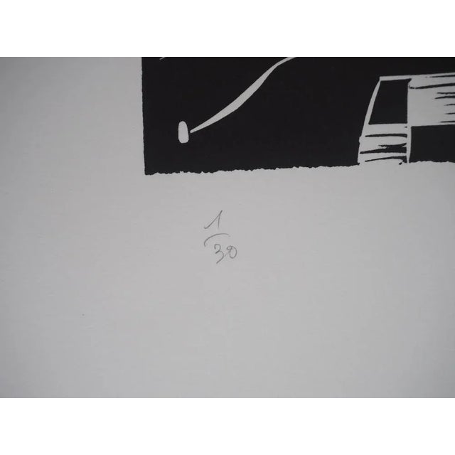 Raynal, Arrival in the City, Original Linocut For Sale - Image 5 of 6