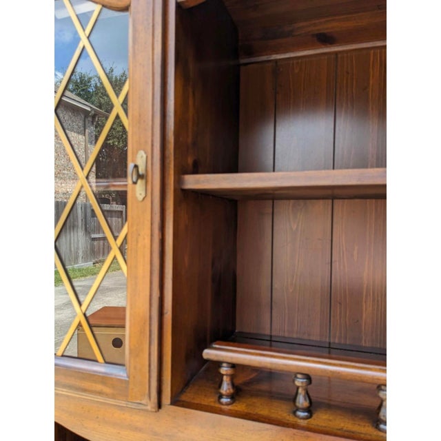 Late 20th Century Lighted China Cabinet, Vintage For Sale - Image 4 of 8