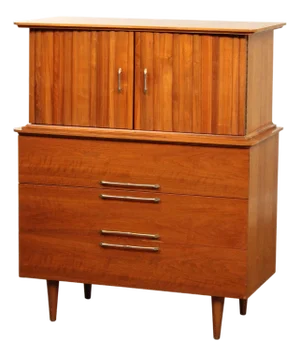 Young Manufacturing Mid Century Modern Walnut Gentleman's Chest