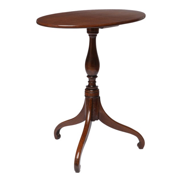 American Cherry Hepplewhite Candle Stand, 1800 For Sale