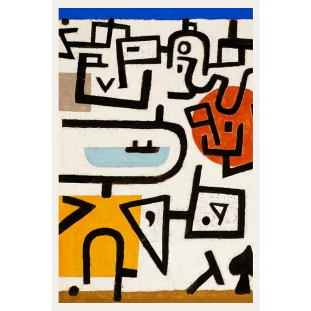 Paul Klee 1938 Rich Port Modernist Multicolor Fine Art Triptych by Paul Klee — 8" X 12" Per Panel For Sale - Image 4 of 7