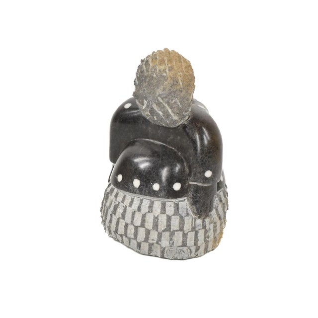 African Early 20th Century Shona Stone Woman Sculpture In The Style of Colleen For Sale - Image 3 of 7