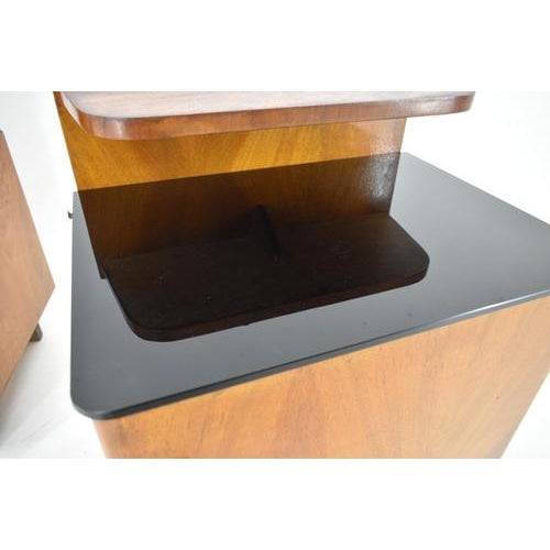 Bedside Tables attributed to Jindřich Halabala, Czechoslovakia, 1940s, Set of 2 For Sale - Image 9 of 18